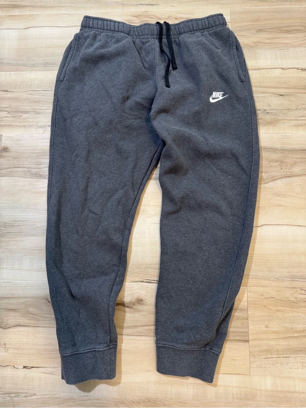 Nike Mens Charcoal Gray Fleece Jogger Pants